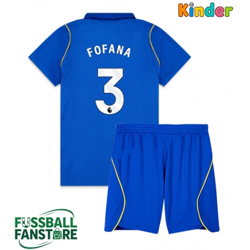 Chelsea Wesley Fofana #3 Replik Heimtrikot Kinder 2026-27 Kurzarm (+ Kurze Hosen)